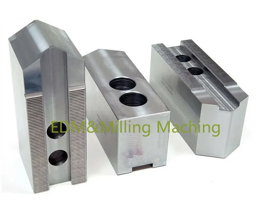 

3PCS/1SET CNC Milling Machine 12" Steel Jaws 1.5mm x 60 Serrated For B-212 Chuck Pointed