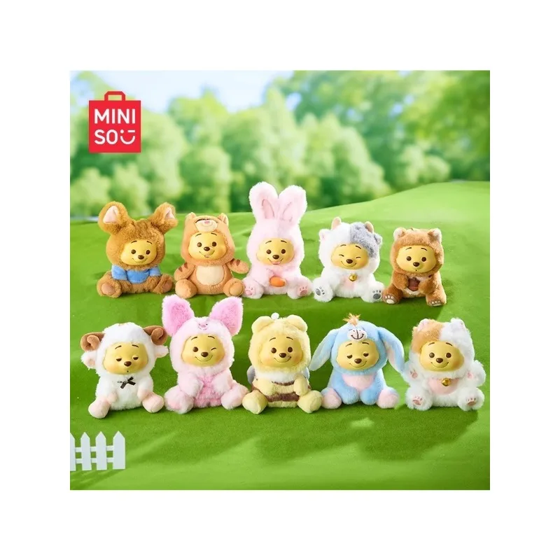 

In Stock MINISO Disney Winnie The Pooh Series Naughty Party Plush Blind Box Pendant Doll