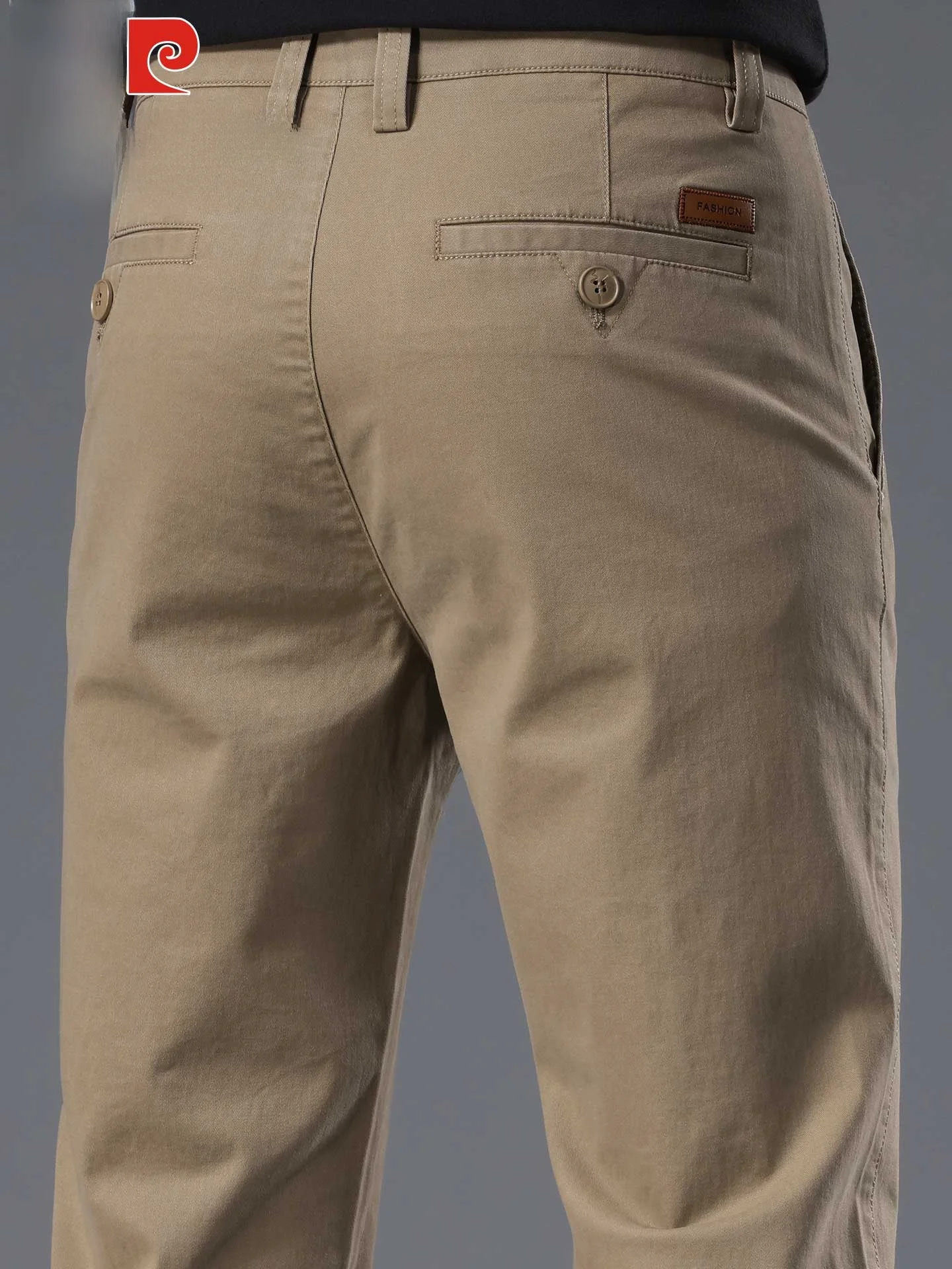 

Pierre Cardin Men's Slim Fit Casual Pants Pure Cotton Elastic Busin Straight Leg Trousers Spring Autumn High End Faion