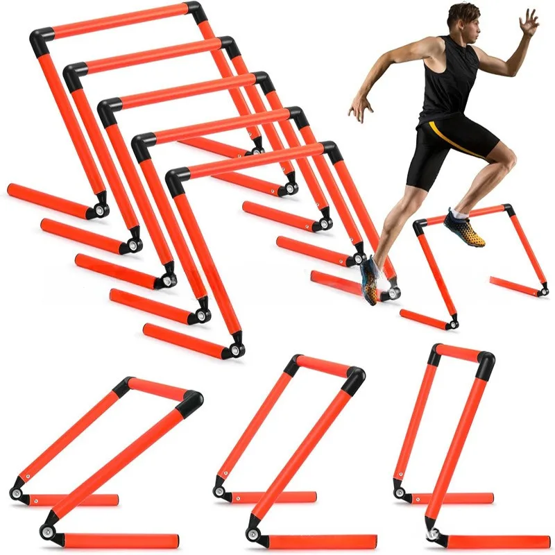 

2Pcs Speed Agility Hurdle Adjustable Height Sports Running Fitness Hurdle Improves Strength Soccer Basketball Training Equipment