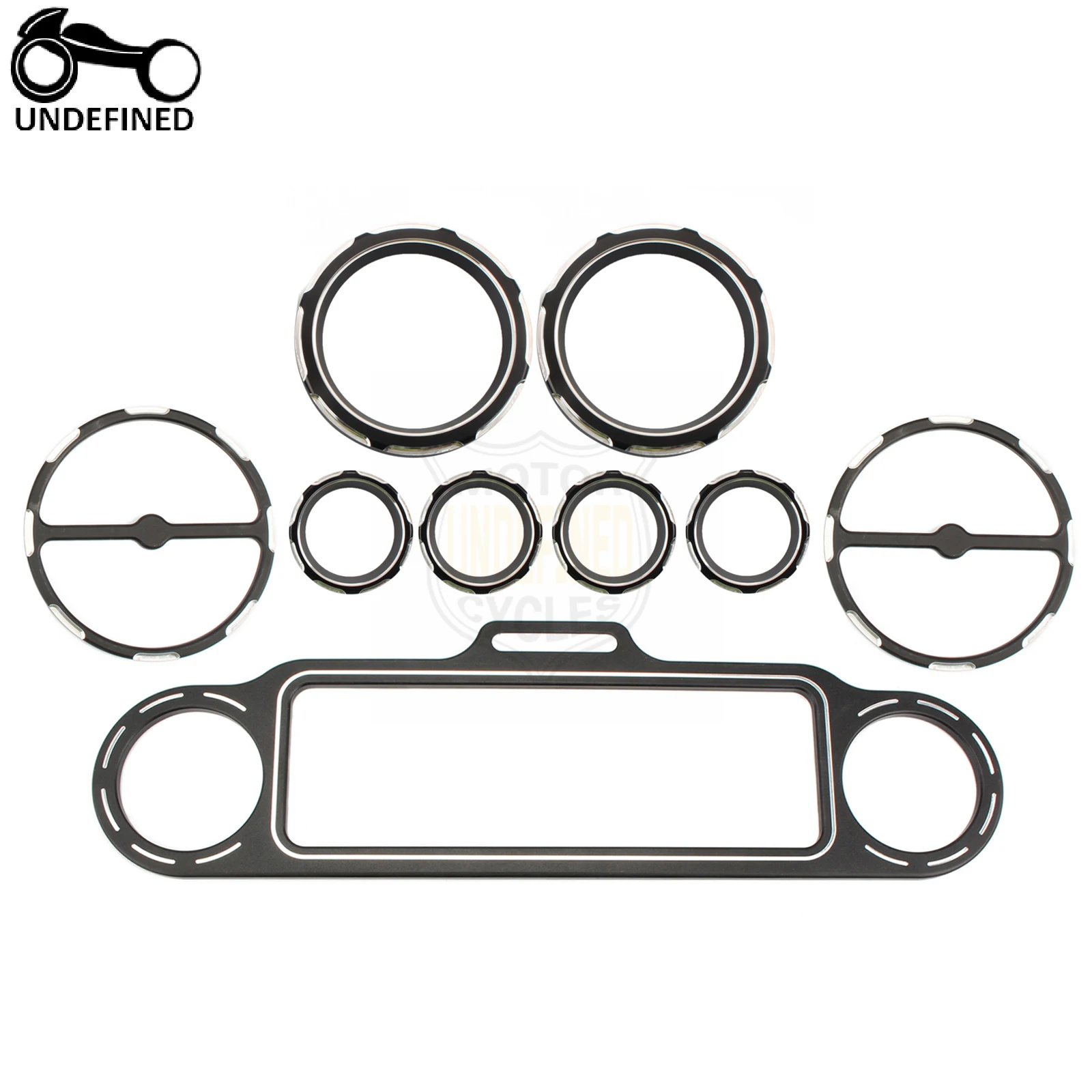 Motorcycle Speedometer Bezels Speaker Stereo Accent Trim Ring Horn Cover For Harley Touring Electra Street Glide Trike 1986-Up