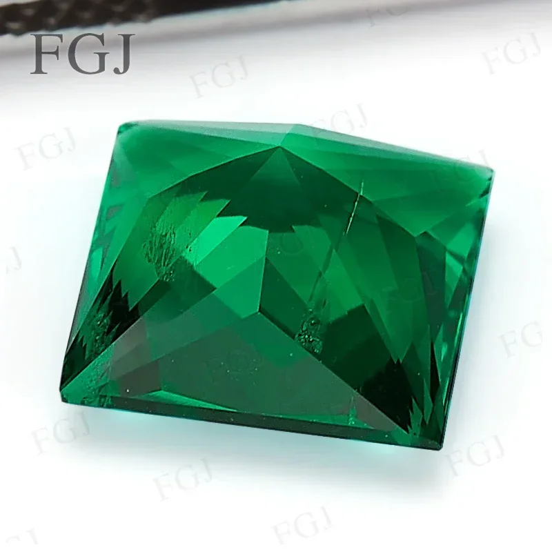 

AGL Certificate Lab Grown Colombian Emerald Princess Cut Hydrothermal Gemstone Inclusions Inside Jewelry MaterialS Making DIY