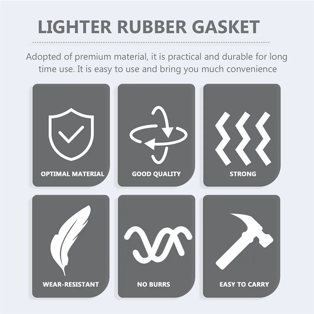 

20pcs Rubber Seal For Fuel Lighter Anti-Volatile Gasket Anti-Volatile Lighter Gasket Pad Home Daily Use