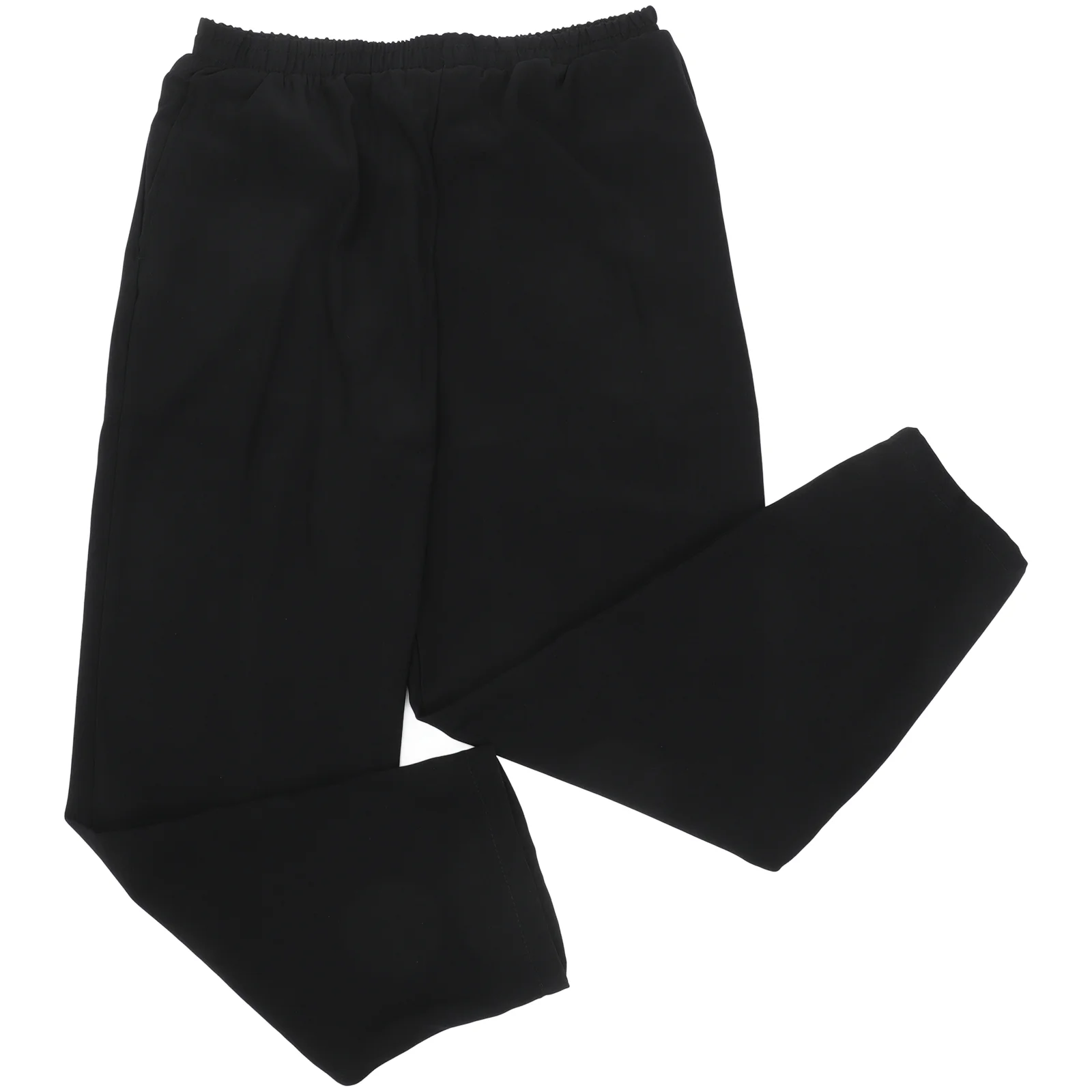 Pantalones de Chef con bolsillo para hombre y mujer, pantalones Cargo de trabajo, cinturones, ropa de trabajo negra