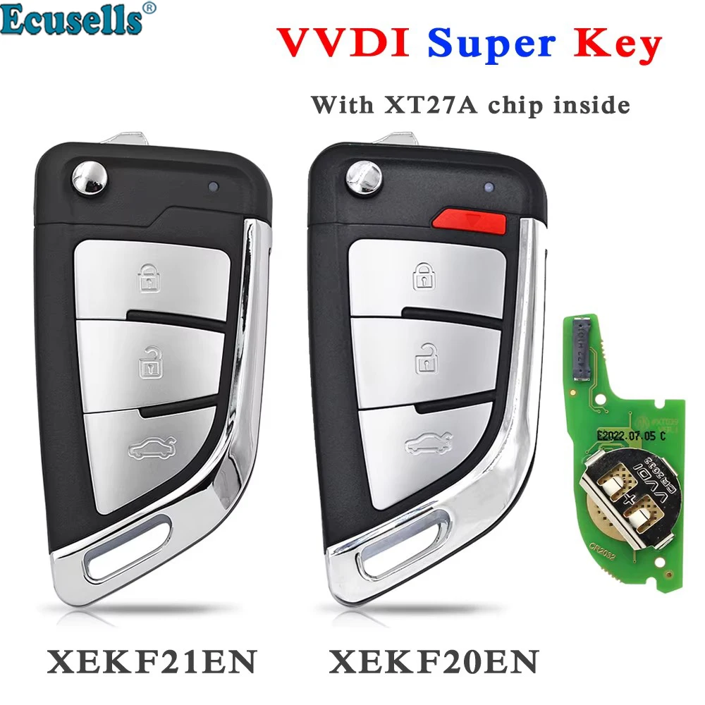 Xhorse XEKF21EN XEKF20EN VVDI XE series Super Remote with XT27A XT27A66 Chip for VVDI2 /VVDI MINI Key Tool/VVDI Key Tool Max