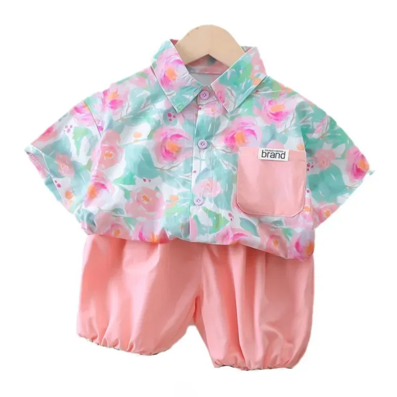 

New Summer Baby Boys Clothes Suit Children Fashion Shirt Shorts 2Pcs/Sets Toddler Clothing Infant Casual Costume Kids Tracksuits