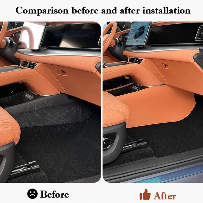 For BYD Sea Lion 07 EV 2024 2025 Central Control Lower on Both Sides Anti Kick Pad Car Interior Sticker Anti Dirt Protective Mat