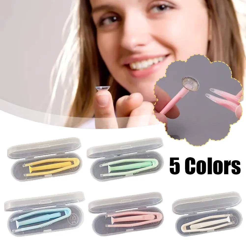 1 Set inseritore di lenti a contatto portatili strumento di usura lenti a contatto speciali pinzette Kit di bastoncini di aspirazione accessori per la cura degli occhi delle donne