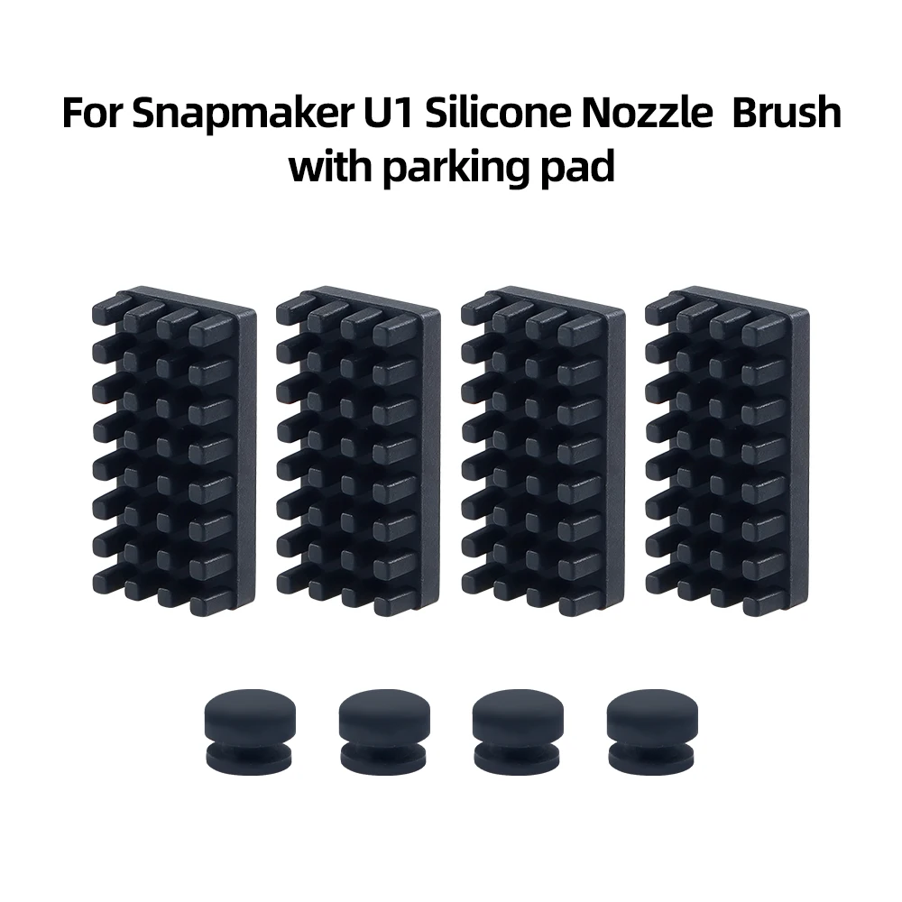Für Snapmaker U1 Silikon-Düsenbürste mit Parkpad, Schutzausrüstung, Silikon-Düsenbürste, 4 Stück, für 3D-Druckerteile – Detail 1