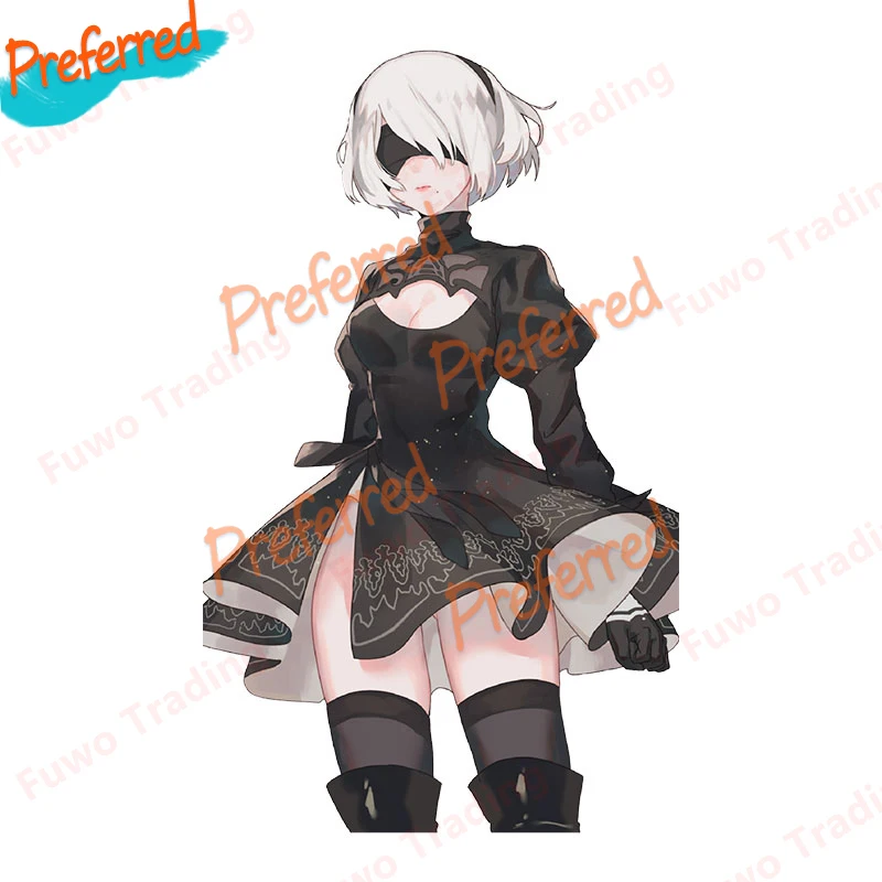 Sexy Anime Girl NieR Automata 2B Render Sticker Decal for Your All Cars Racing Laptop Locomotive Trunk Toolbox Window Bumper