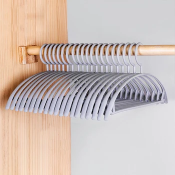 가정용 옷걸이 아크 디자인 플라스틱 와이드 숄더 반원형 옷걸이, 매끄러운 걸이 정리 말 20 개 