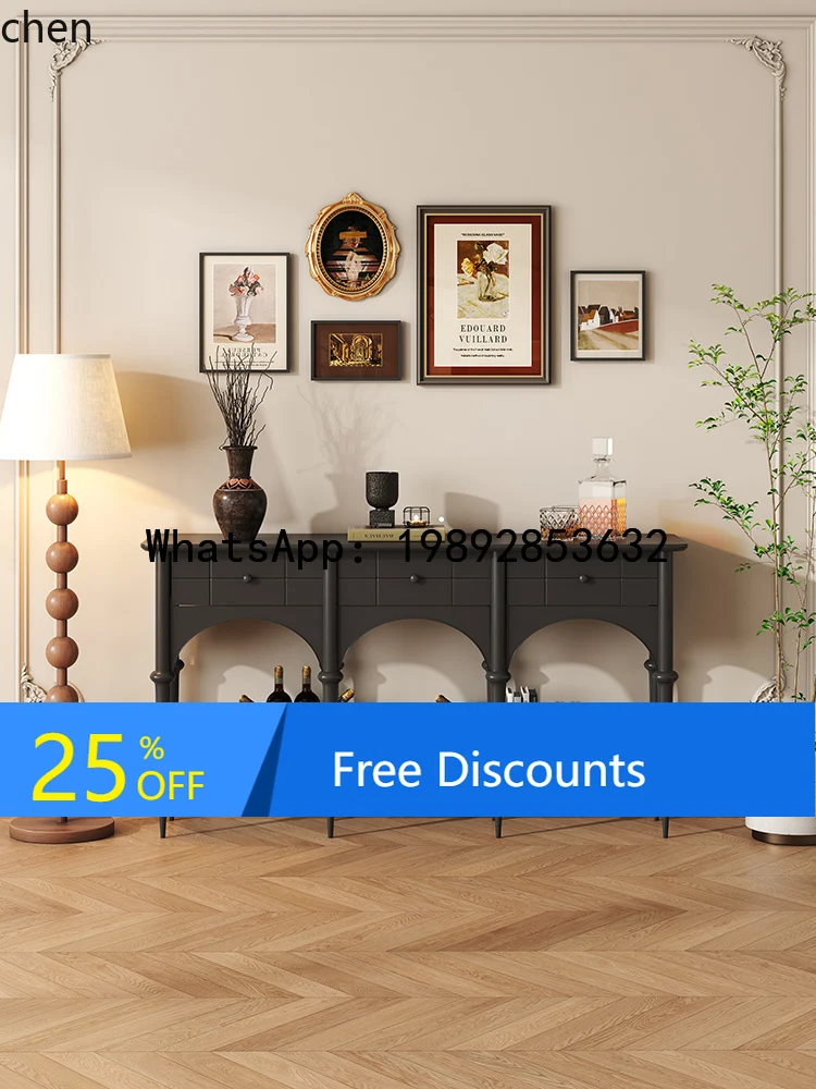 AA  all solid wood entrance rectangular living room storage drawer antique storage cabinet