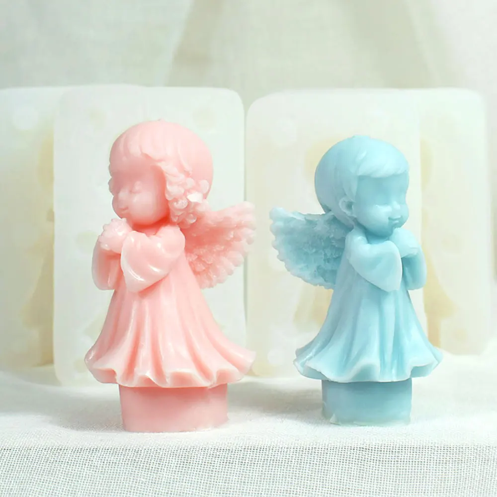 For Fun Angel Girl Candle Silicone Mold DIY Handmade Angel Girl Soap Plaster Candle Decoration Mold Candle Gift Making Mold