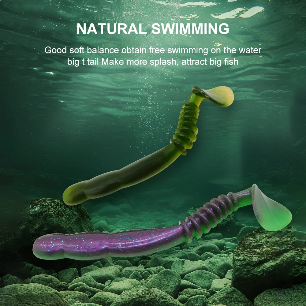 KESFISHING Big Lure swimbait Rock shiner 6in 3pcs Soft Plastic Bait Sea Fishing T tail Silicone Lure