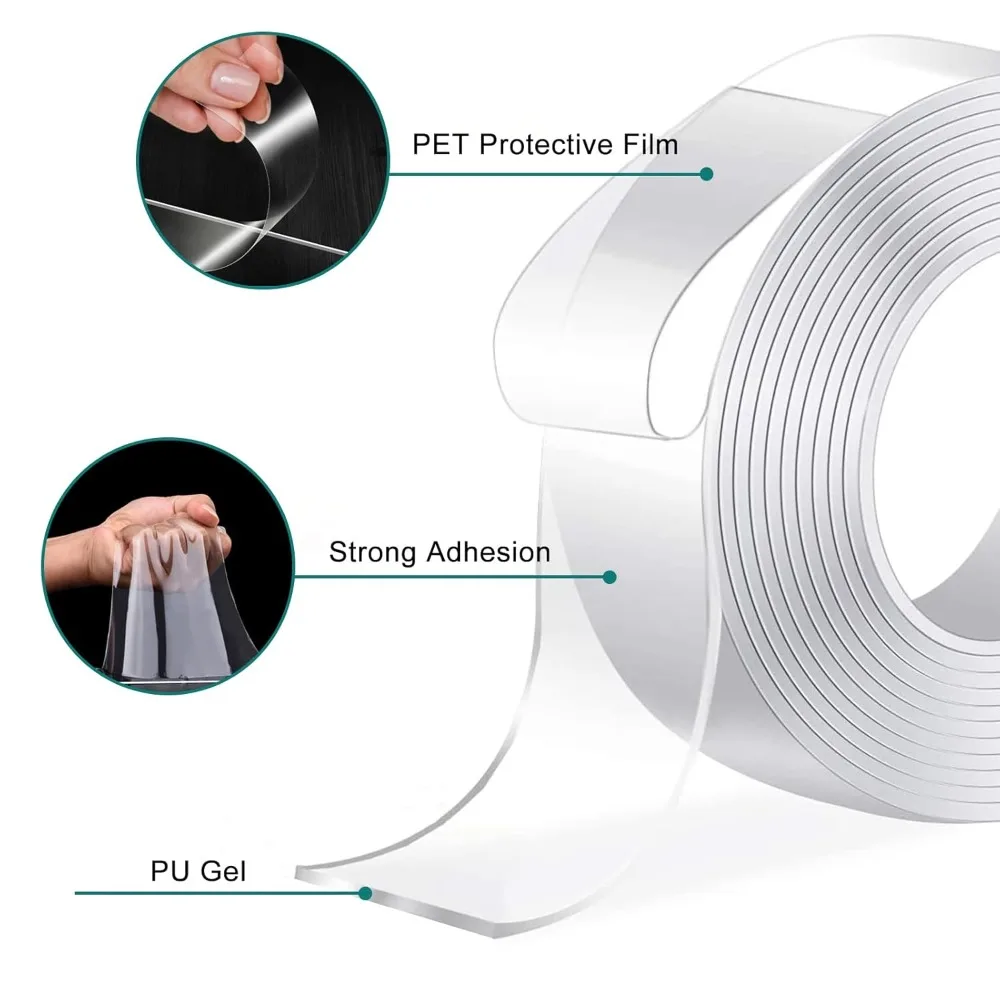Nano Tape: Waterproof and Stain-Resistant Easy Apply To Seal Pools, Kitchens, for Home & Restaurant Use on Various Surfaces