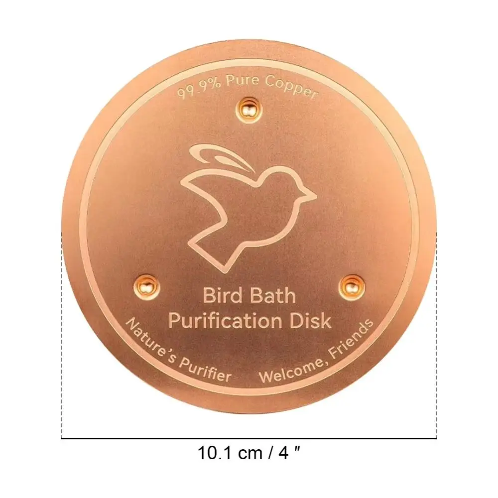 Dreipunkt-Unterstützung, Vogelbad, Kupferscheibe, 0,8 mm dick, physikalische, saubere Kupfer-Reinigungsplatte, universell, effizient