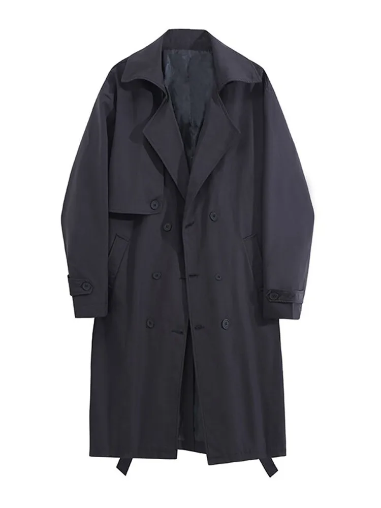 Autumn and Spring New Fashion Trend Pure Color Long Trench Coat Men’s Casual Loose Sports Plus Size High Quality Outerwear M-2XL 6 Autumn and Spring New Fashion Trend Pure Color Long Trench Coat Men's Casual Loose Sports Plus Size High Quality Outerwear M-2XL 6