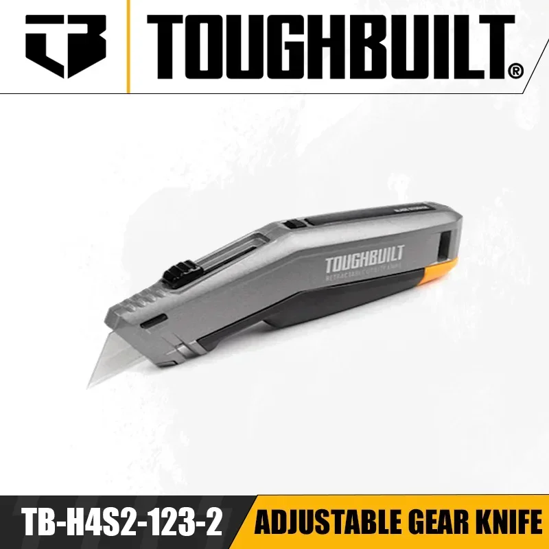 TOUGHBUILT TB-H4S2-123-2 Adjustable Gear Knife Adjustable Retractable File with Five Blades Cut Hand Tools