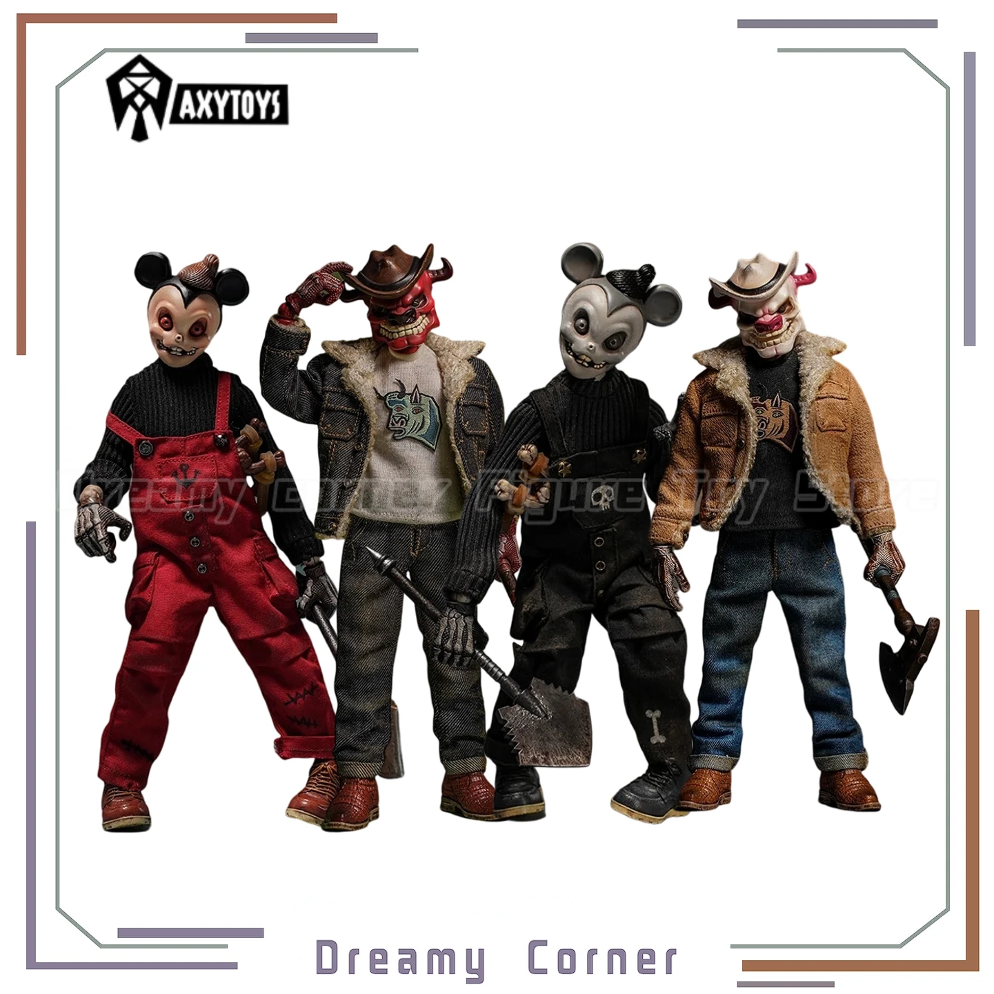 

【In Stock】Original AXYTOYS 12 BONES Series 001A 001B 002A 002B Rat Cow 1/12 Action Figure Toy Model Collection