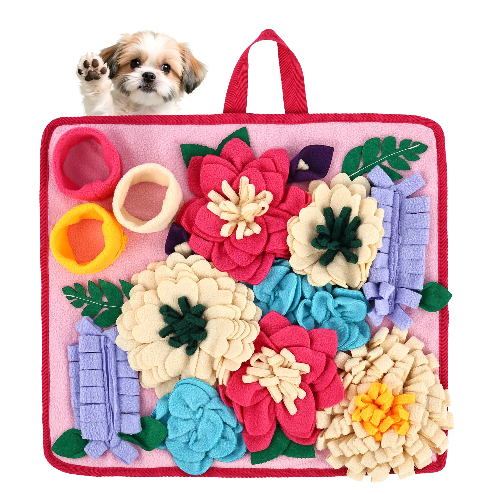 Hunde-Schnüffelmatte Interaktives Trainingsspielzeug Natürliche Futtersuche-Matte Hundesnackmatte Stressabbau Slow-Feeder Hundespielzeug