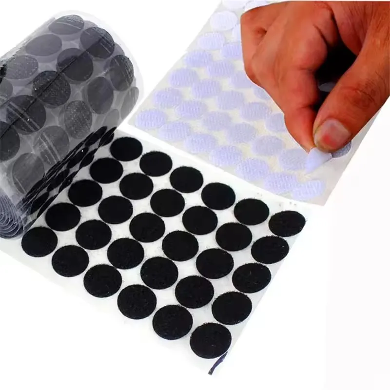 Self Adhesive Dots Transparent Baby Fastener Tape Strong Glue Sticker Round Coins Hook Loop Glue Tape - Image 2