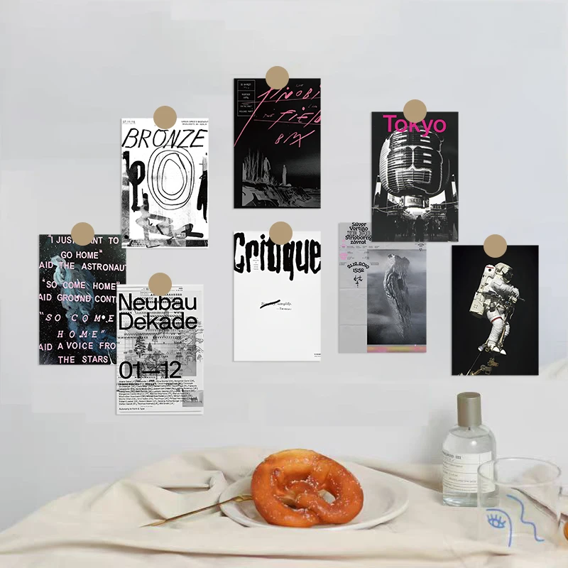 10Pcs Planet Come Down Advertising Postcards Cute Photo Props Home Decor Bedroom Background Wall DIY Decorative Card