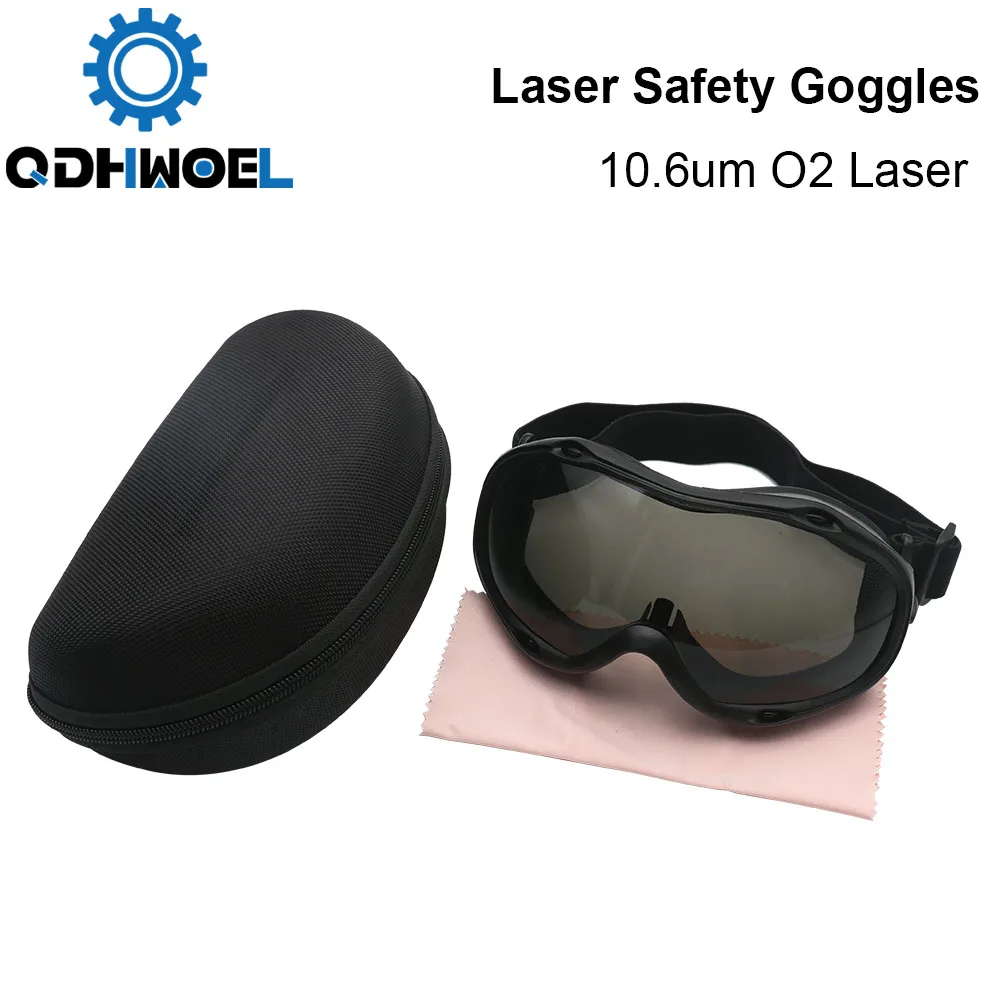 QDHWOEL-Lunettes de sécurité laser à fibre de CO2 Hong6 + 10,6 um, style F 10600nm, lunettes de protection, bouclier, lunettes de protection pour machine à CO2