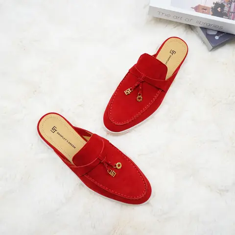 여성용 미끄럼 방지 캐주얼 로퍼, 패션 캐시미어 플랫 슈즈, 용수철 및 가을 스포츠 드라이빙 캐주얼 슈즈, 2024 신상