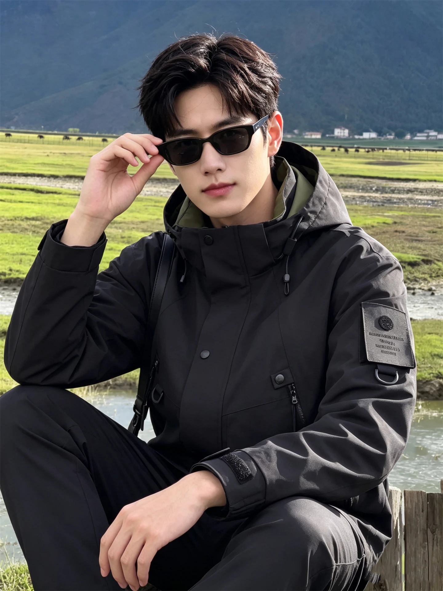 American Style Three-Proof Hooded Jacket Men's Loose Casual Workwear Coat Windproof Waterproof Mountain Travel Top
