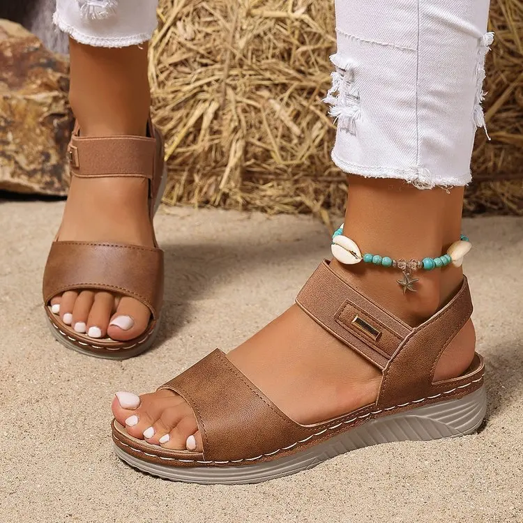 Summer Wedge Sandals for Women  New Fashion Non Slip Beach Shoes Woman Lightweight Casual Platform Plus Size Sandals Women