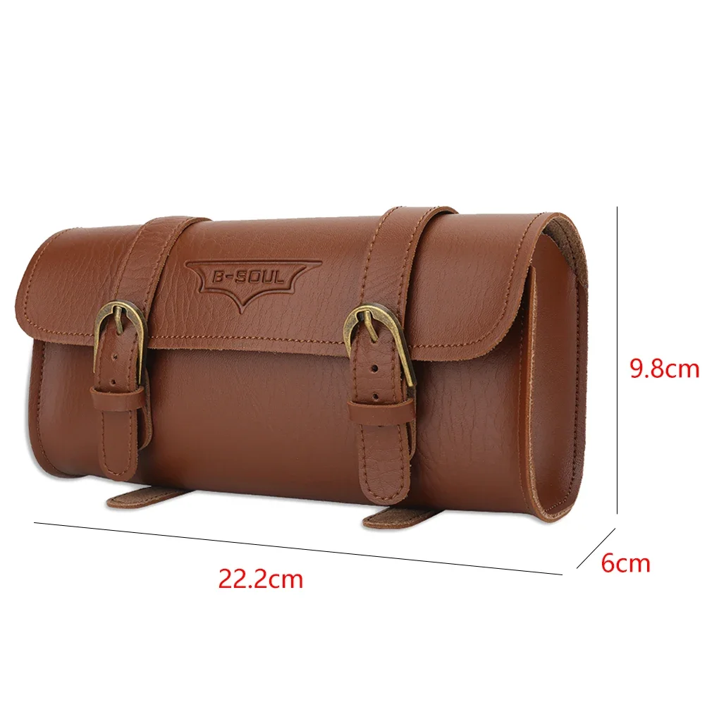 Hot Retro Bicycle Tail Bag PU Leather Cycling Bag Saddle Pouch Rear Pannier Personalized Riding Vintage Bike Bag