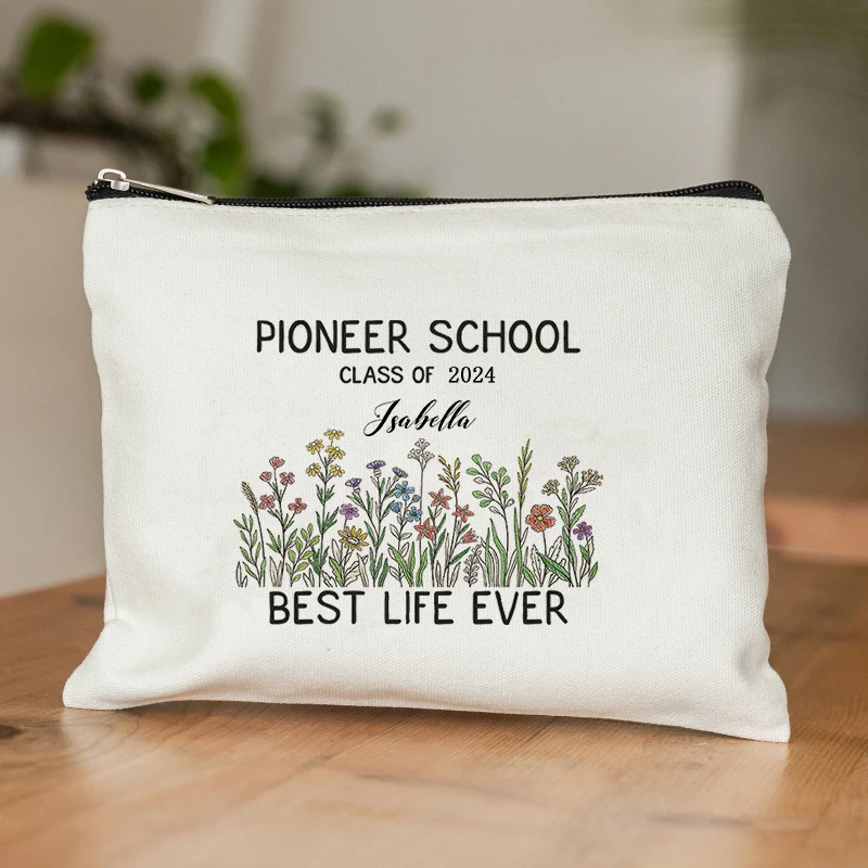 Personalized Pioneer School Teacher Name Makeup Bag JW Pioneer School  Gift Cosmetic Kit Pioneer School Gift Bag Pencil Case