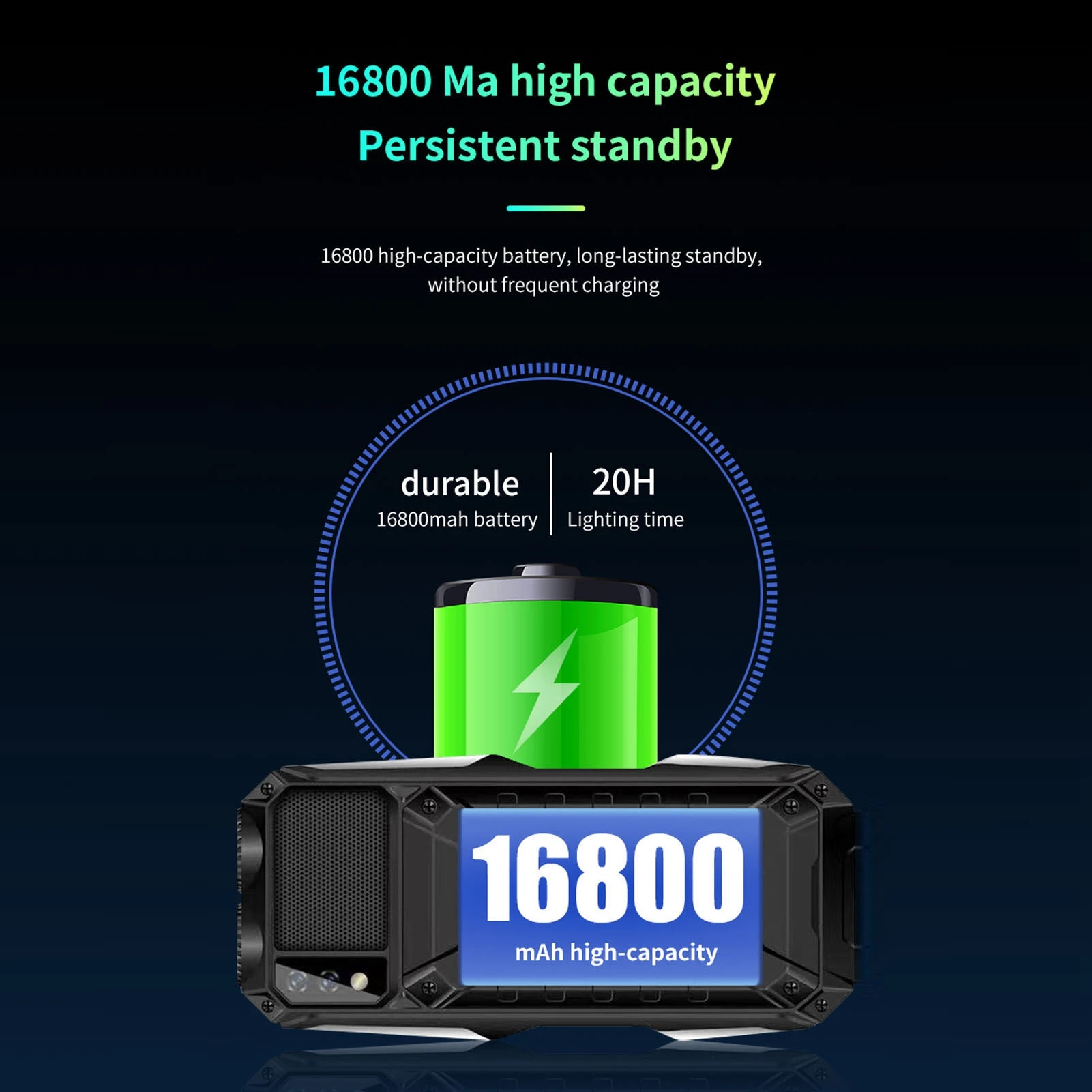 2G هاتف غير مقفول متعدد الوظائف ثنائي الشريحة هاتف محمول زر كبير 16800mAh بطارية هاتف ريترو لكبار السن هاتف مفتوح #3