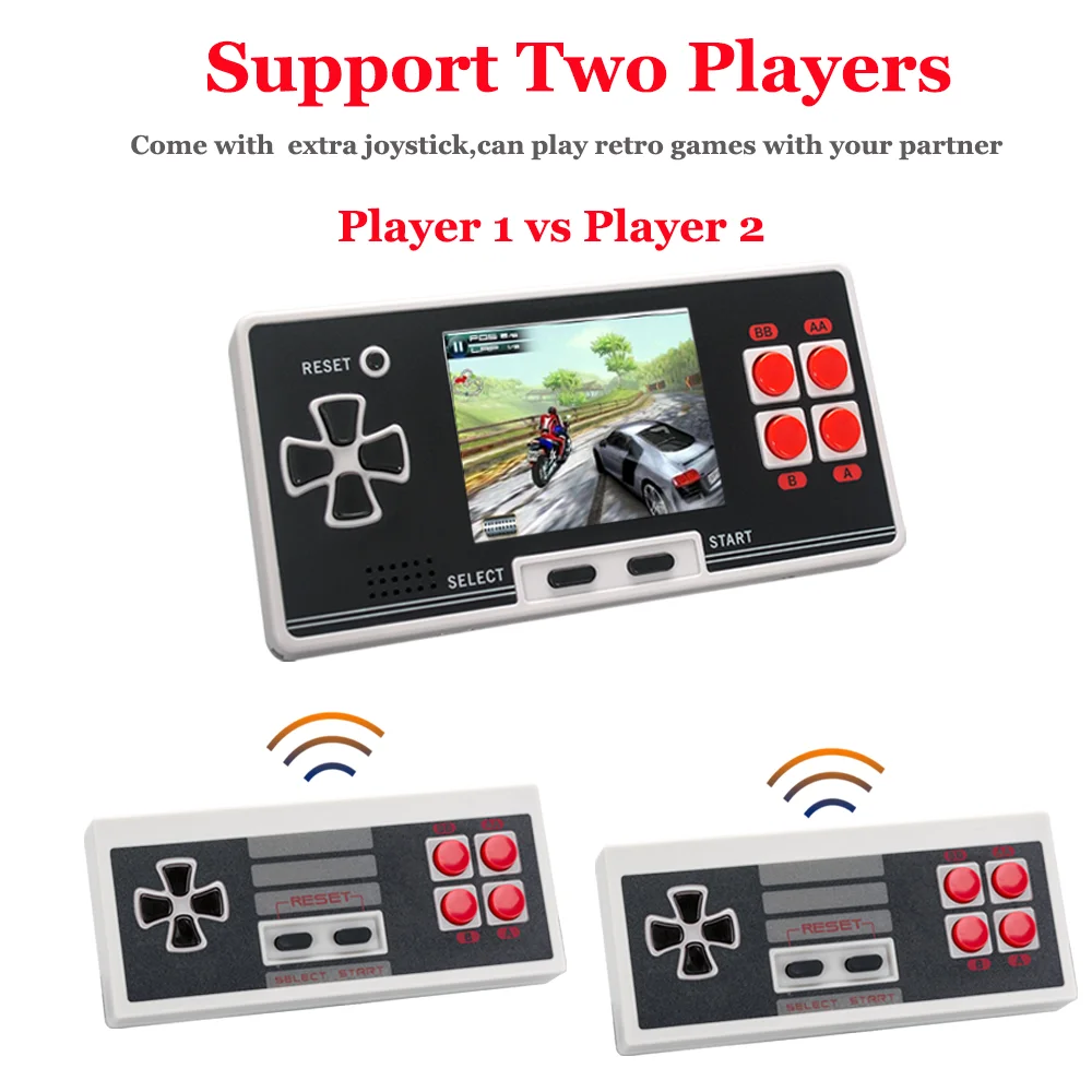 Consolas De Videojuegos Retro, mando inalámbrico Juex 200, clásico, portátil, para NES