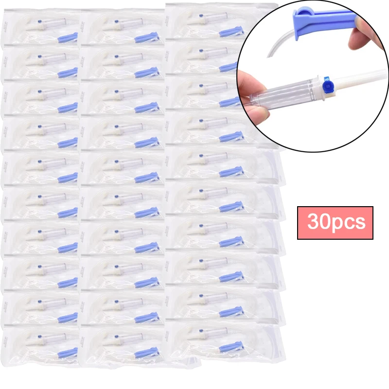 

30pcs Clear Dental Implant Flushing Tube Disposable Surgical Irrigation Pipe for NSK Implant Machine Oral Care Kit