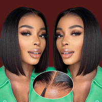 Bob Wig Human Hair Glueless Wigs Human Hair Pre Plucked BOB Wig Human Hair 13X4 Human Hair Lace Frontal Wig Straight Lace Front