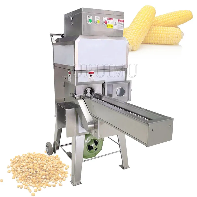 Commercial Fresh Corn Thresher Machine Fully Automatic Sweet Corn Peeler And Thresher Corn Sheller