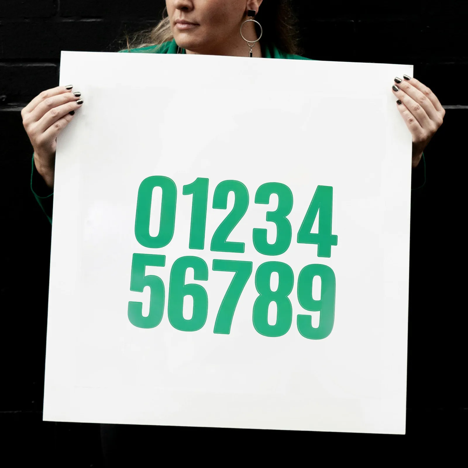 4Sheets Heavy Duty Vinyl Number Stickers Weatherproof Large Black Address Numbers for Mailbox Trash Bin Exterior Door Sign