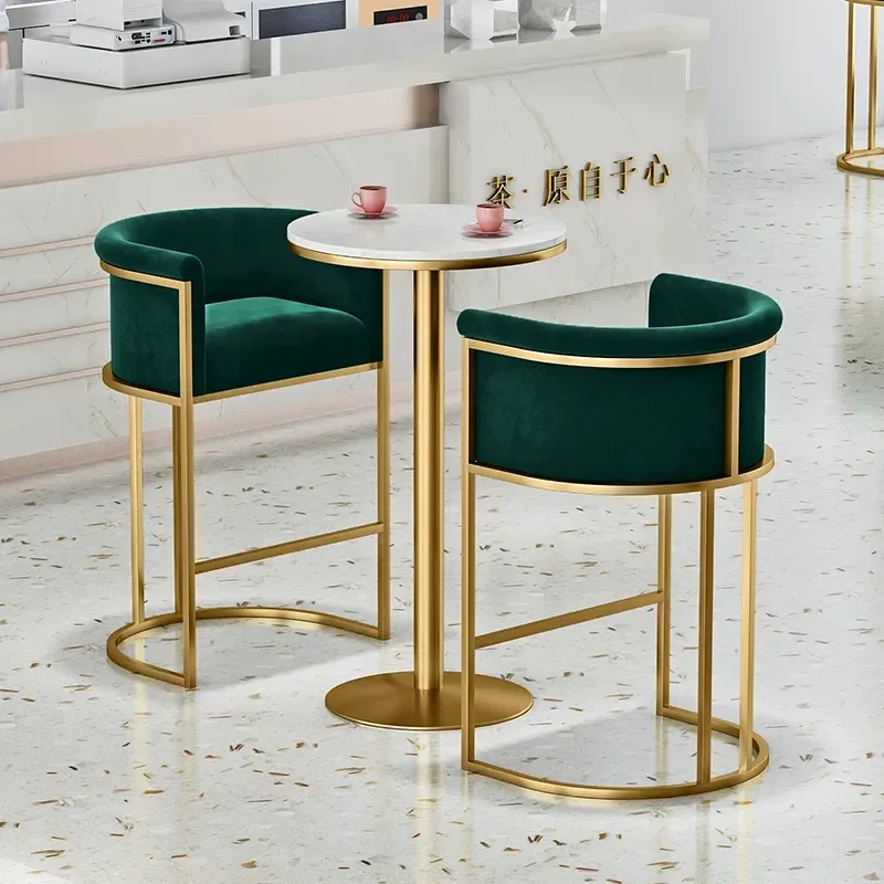 Light bar chair Internet celebrity sofa stool bar stool milk shop leisure backrest table and chair combination