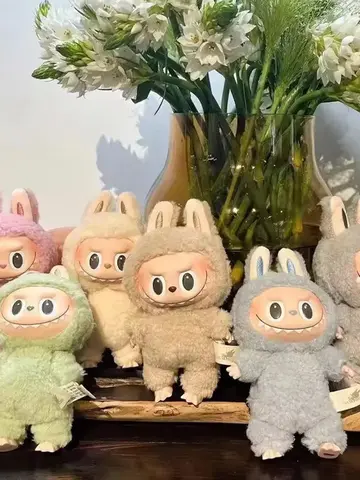 High Quality Cute Labubu The Monsters Box Toys Cardiac Macarone Kawai Guess Bag Figure Model Bag Gift 1:1 Replica Goods