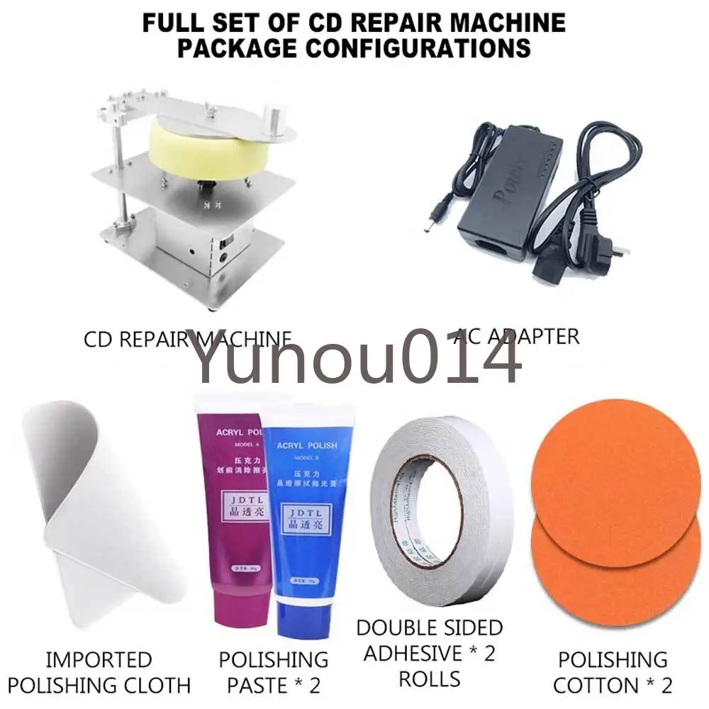 DVD/VCD Disc Polishing Machine, Data Recovery Grinder, Video Turn U Disk, CD Scratch Repair Machine without Polishing Paste