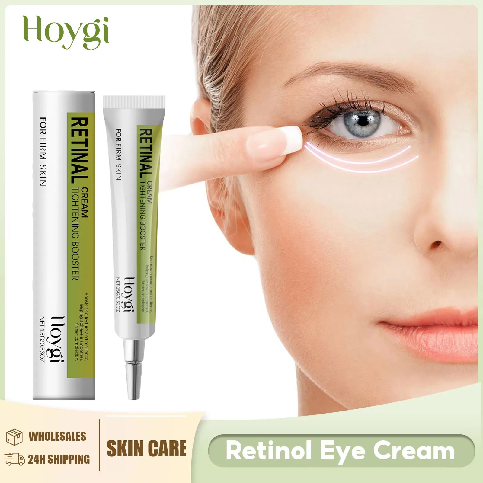 Retinol Eye Cream for Eye Puffiness and Bags Remover Fade Fine Lines Increase Elasticity Moisturizing Soothing Skin Care