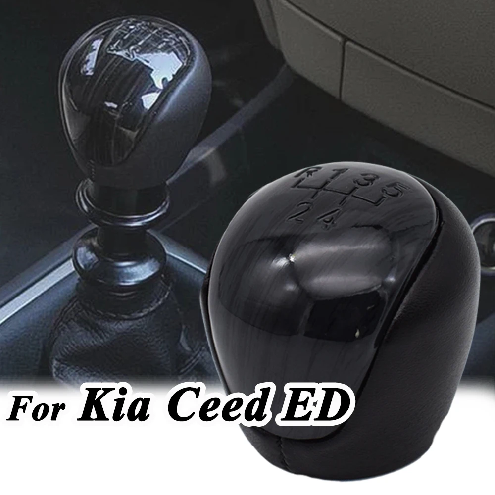 

5 Speed Gear Shift Knob For Kia Ceed ED 2006 2007 2008 2009 2010 2012 Car-styling Shifter Lever Pen Handball Black Pu Leather