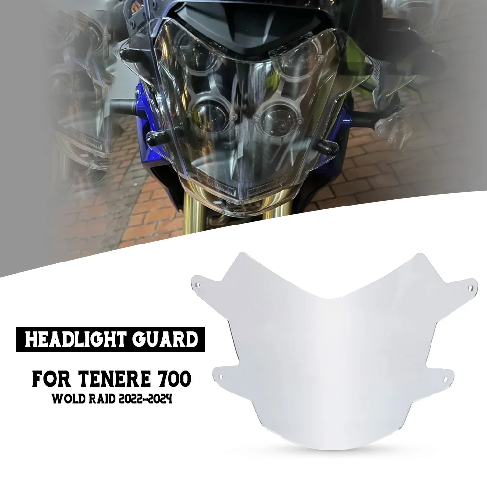 

FOR YAMAHA TENERE 700 WOLD RAID 2022-2023-2024 Motorcycle Headlight Protector Shield Guard Headlamp Mesh Grille Accessories﻿