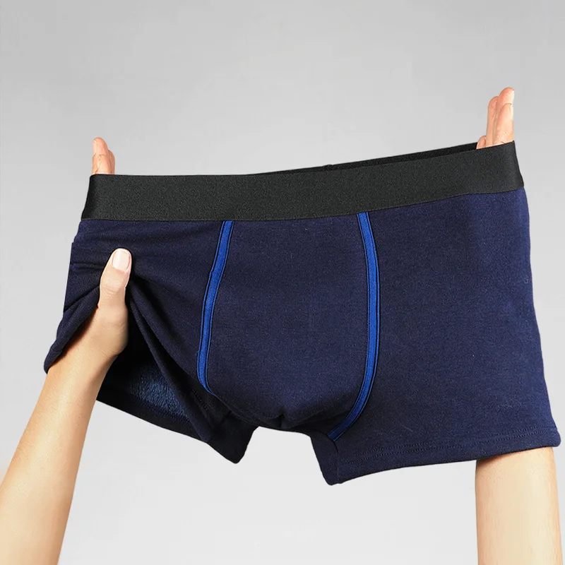 3pcs Thermal Underwear Men's Velvet Thickeneded Men's Boxer Briefs Autumn and Winter Cold-Proof Shorts Boys' Sports Boxer Briefs
