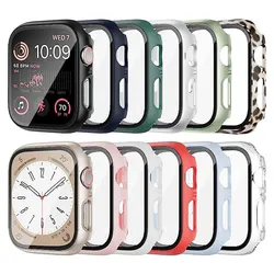 Cristal y cubierta para funda de Apple Watch, Protector de pantalla de parachoques, accesorios para apple Watch series 8, 7, 6, 5, 4, 3, SE, 44mm, 40mm, 45mm, 42-38-41mm