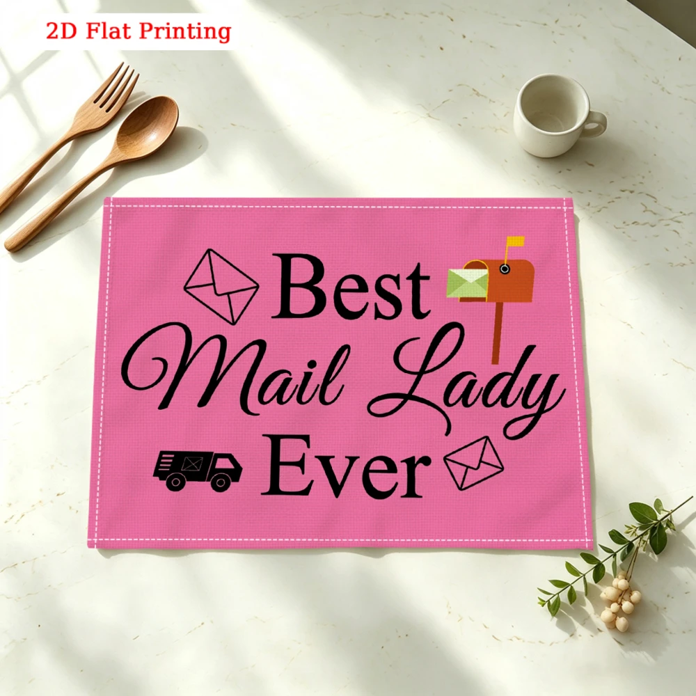 Best Mail Lady Kitchen Placemat Best Mail Lady Linen Pad Dish Coffee Cup Table Mat 1PC 30x40cm