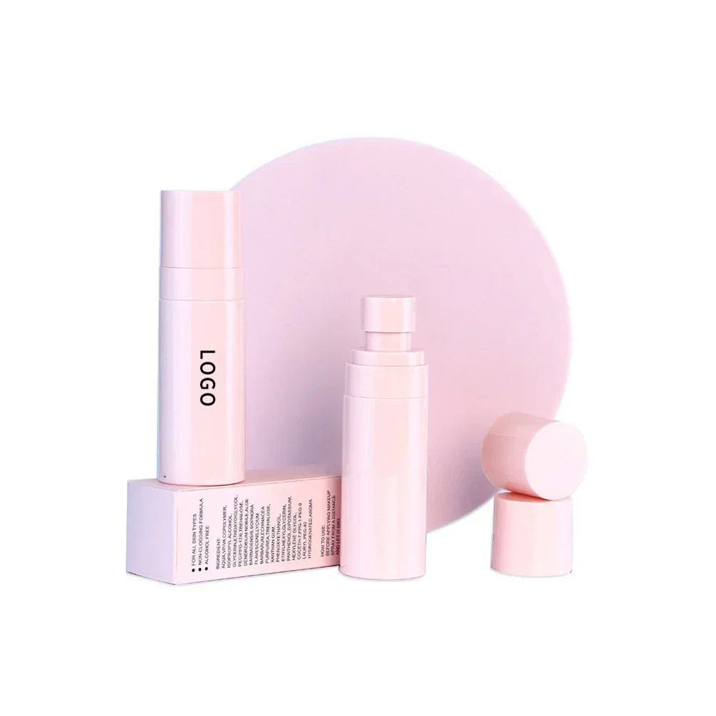 Pink Packag Setting Spray Custom Logo Vegan Matte Oil Control Private Label Long Lasting Sweat-proof 60ml Makeup Wholesale