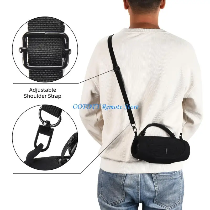 

Speakers Carrying Storage Bag Antidrop Silicone Protective Sleeve with Shoulder Straps for Charge 6 Speakers