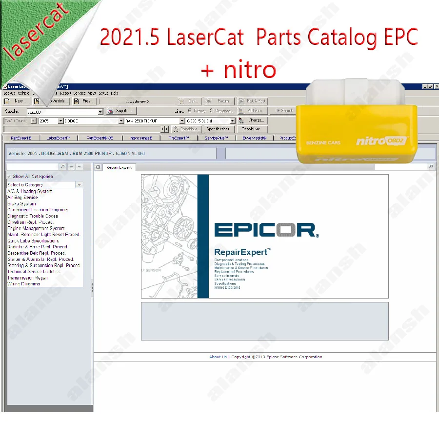 

Каталог запчастей LaserCAT 3 USA Aftermarket Parts Catalog EPC Diag + Nitro OBD 2021.5
